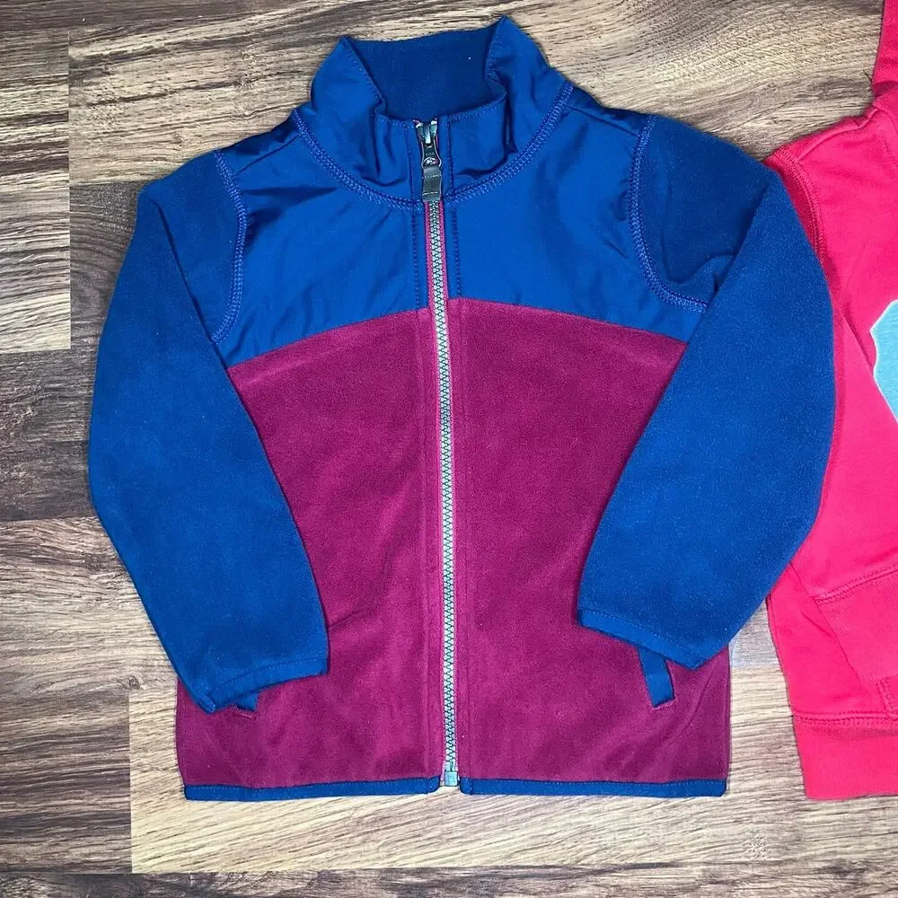 Carter’s Fleece Zip Up Jacket and Gap Hooded Sweatshirt Fall Toddler Boys 3T